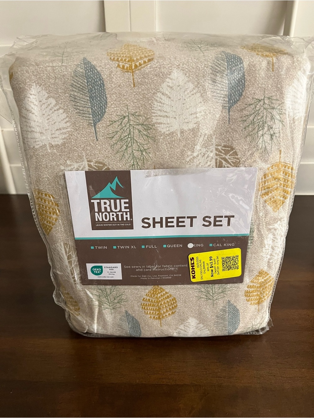 True North King  sheet set flannel NEW in bag